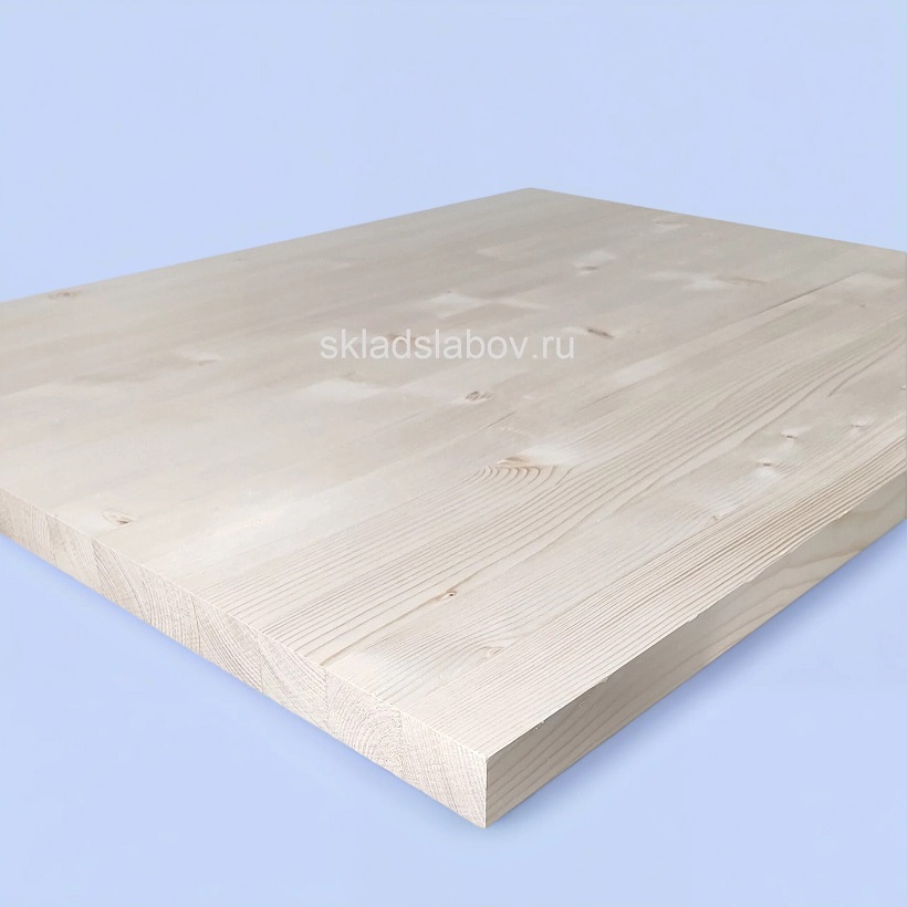 Мебельный щит из ели с сучками, категория АБ цельная ламель 40×500×3000мм Мебельный щит из ели с сучками, категория АБ цельная ламель 40×500×3000мм